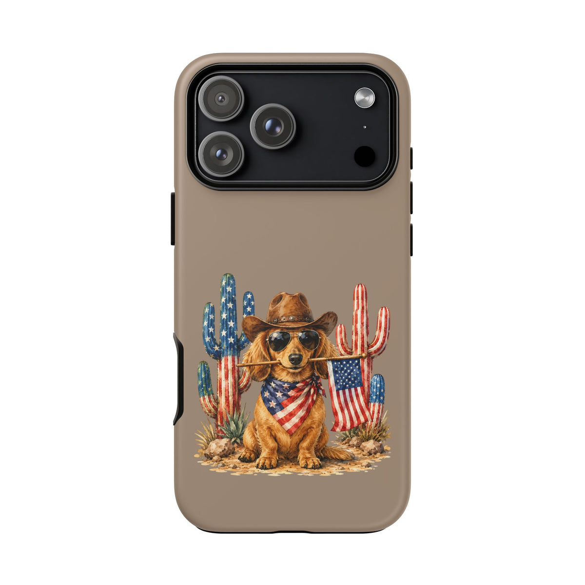 Patriotic Cowboy Dog Phone Case