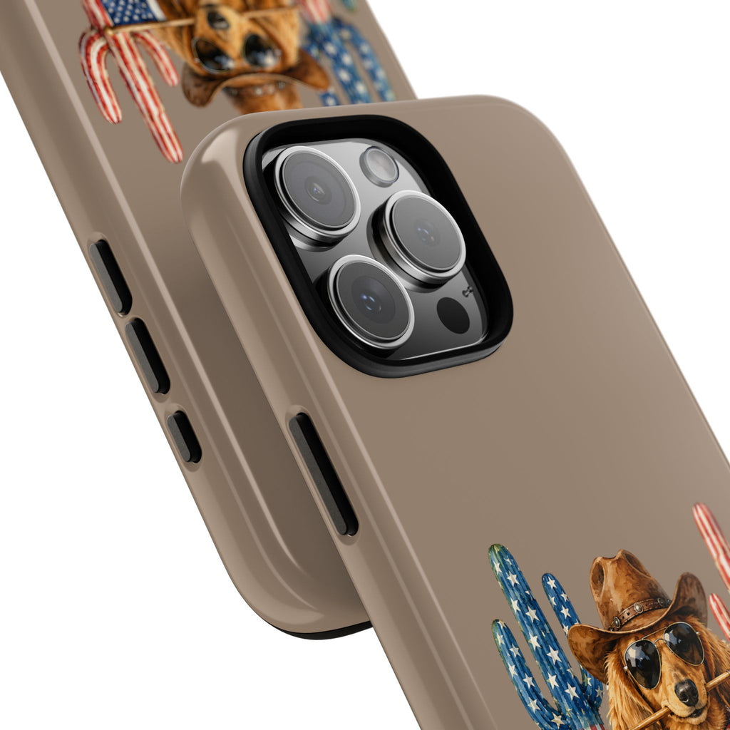 Patriotic Cowboy Dog Phone Case