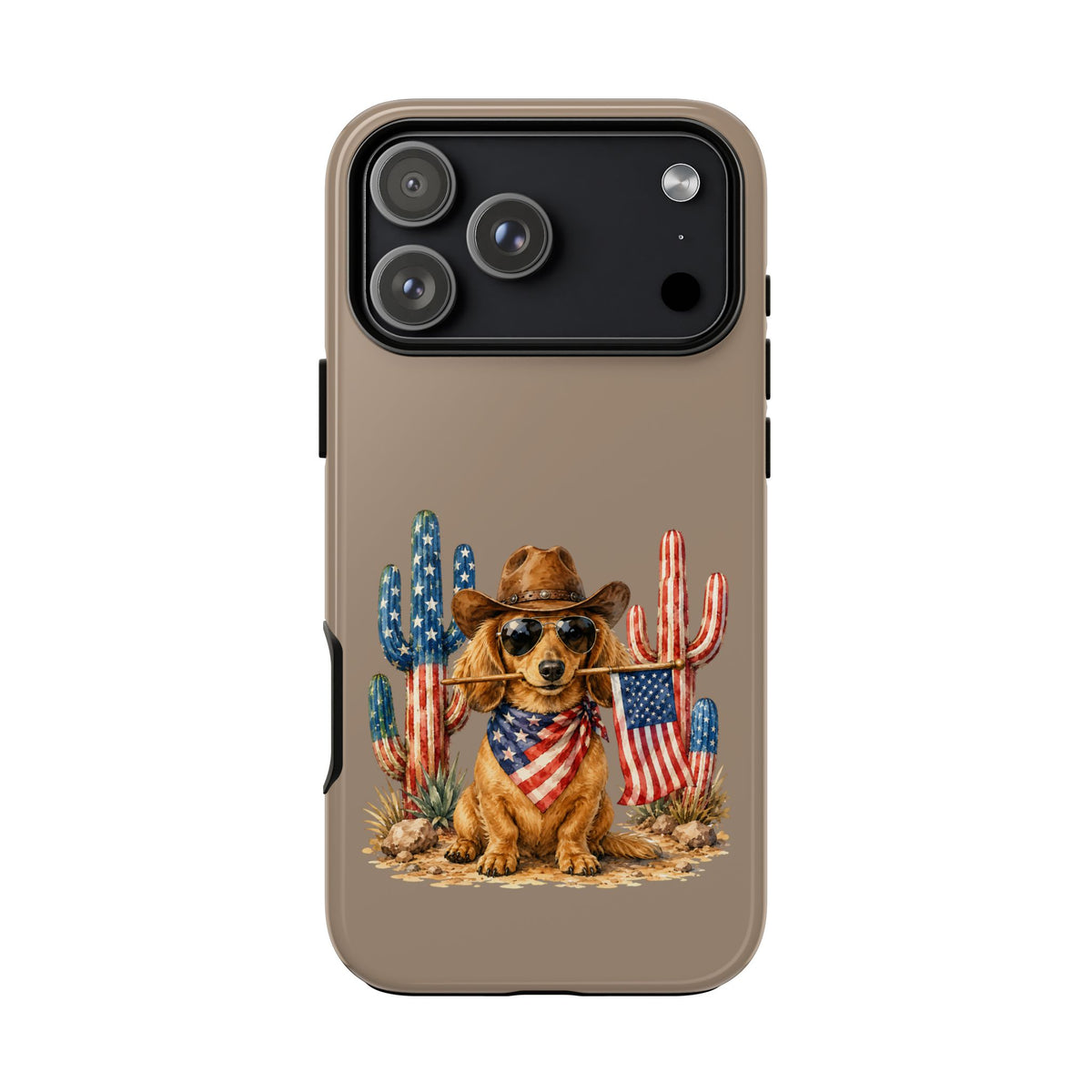 Patriotic Cowboy Dog Phone Case